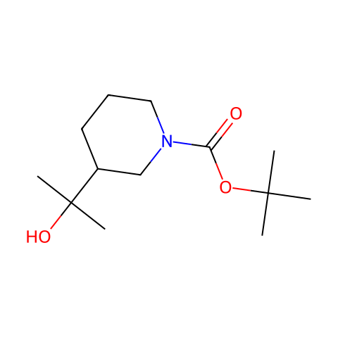 tert-butyl 3-(2-hydroxypropan-2-yl)piperidine-1-carboxylate结构图