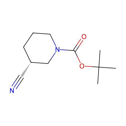 (R)-3-氰基哌啶-1-甲酸叔丁酯结构图