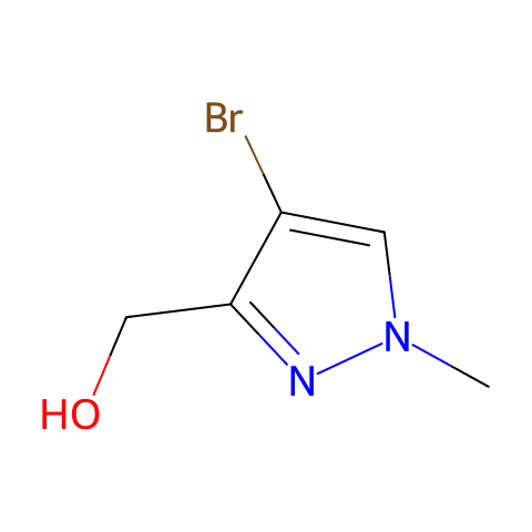 (4-溴-1-甲基-3-吡唑基)甲醇结构图