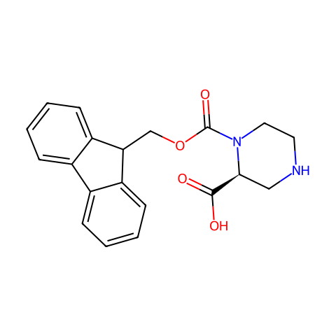 1-FMOC-PIPERAZINE-2-(S)-CARBOXYLIC ACID结构图