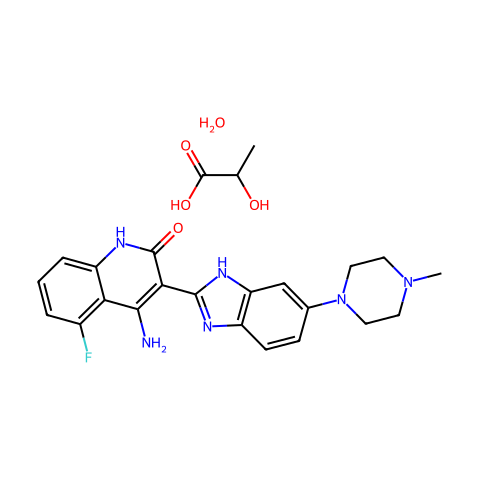 乳酸多维替尼（TKI258）结构图