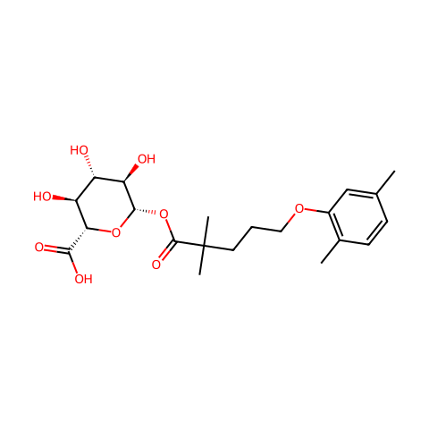 二甲苯氧庚酸-Β-D-葡糖苷酸结构图