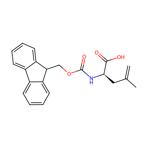 Fmoc-4,5-脱氢-D-亮氨酸结构图