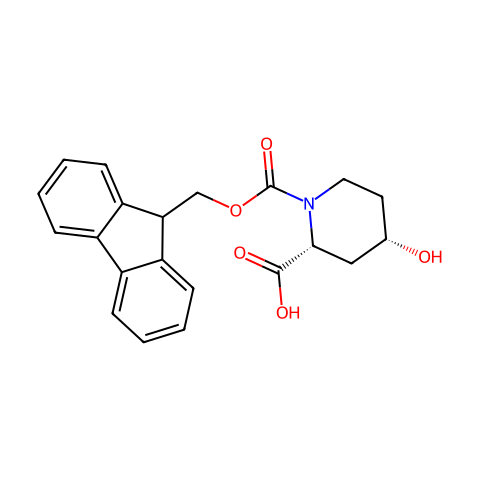 (2R,4S)-FMOC-4-羟基哌啶-2-羧酸结构图