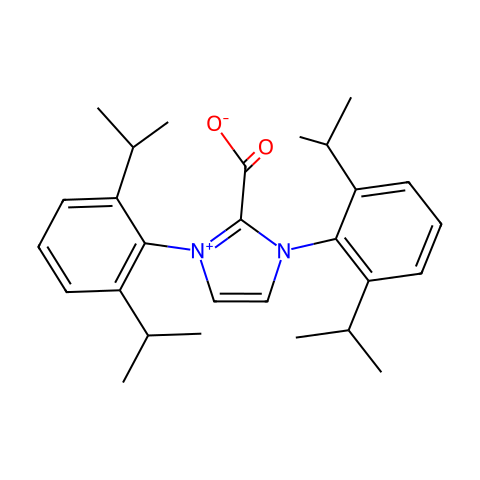 1,3-双(2,6-二异丙基苯基)咪唑鎓-2-羧酸盐结构图