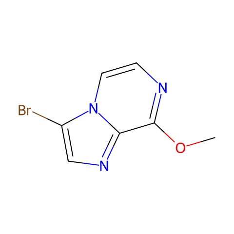 3-溴-8-甲氧基咪唑并[1,2-A]吡嗪结构图