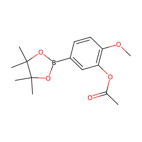 3-乙酰氧基-4-甲氧基苯基硼酸频哪醇酯结构图