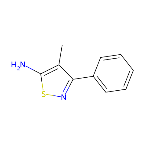 4-甲基-3-苯基异噻唑-5-胺结构图