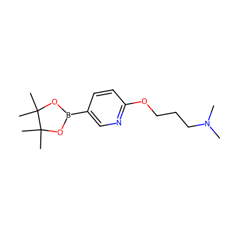 2-(3-N,N-二甲基氨基-丙氧基)吡啶-5-硼酸频哪醇酯结构图