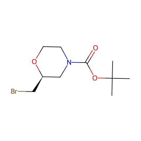(S)-tert-Butyl 2-(bromomethyl)-morpholine-4-carboxylate结构图