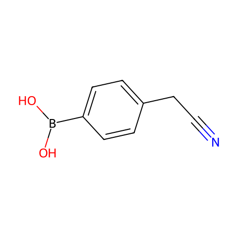4-腈甲基苯硼酸(含有数量不等的酸酐)结构图