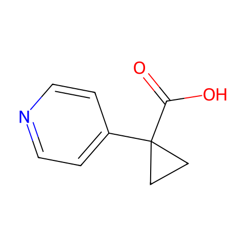 1-(吡啶-4-基)环丙烷羧酸结构图