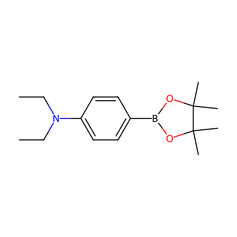 N,N-二乙基-4-(4,4,5,5-四甲基-1,3,2-二氧杂环戊硼烷-2-基)苯胺结构图