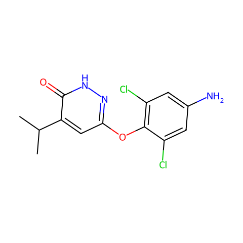6-(4-氨基-2,6-二氯苯氧基)-4-异丙基哒嗪-3(2H)-酮结构图