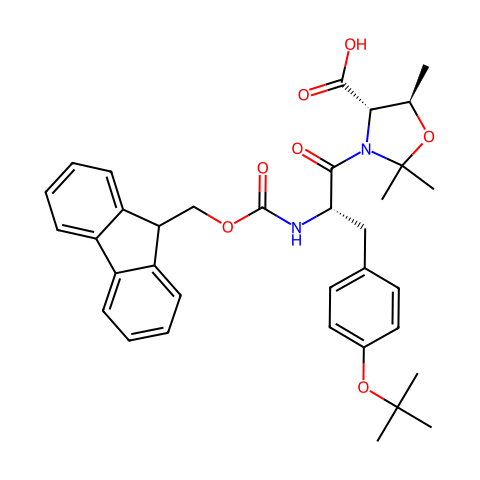 FMOC-TYR(TBU)-THR(PSI-ME,MEPRO)-OH结构图