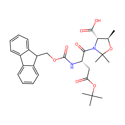 FMOC-ASP(OTBU)-THR(PSIME,MEPRO)-OH结构图