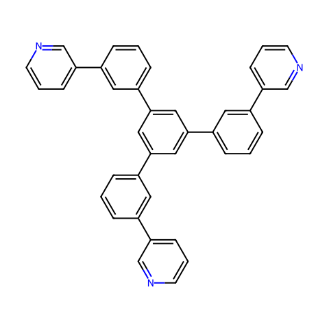 1,3,5-三[（3-吡啶基）-苯-3-基]苯结构图