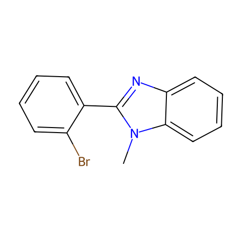 1-甲基-2-邻溴苯基苯并咪唑结构图