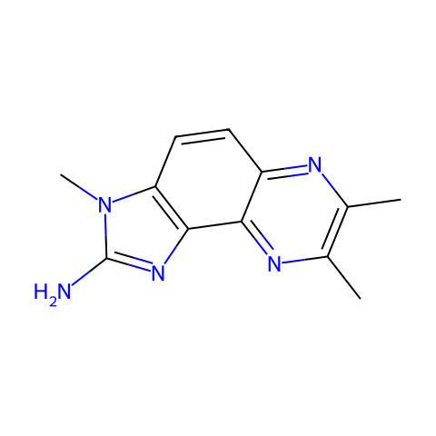 2-氨基-3,7,8-三甲基-3H-咪唑并[4,5-f]喹喔啉结构图