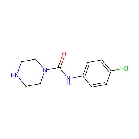 N-(4-chlorophenyl)-1-Piperazinecarboxamide结构图