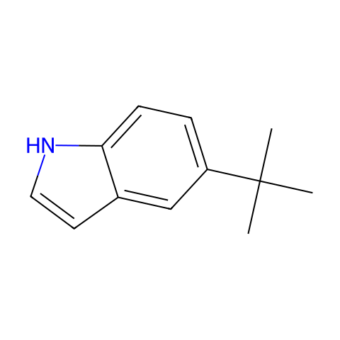 5-(叔丁基)-1H-吲哚结构图
