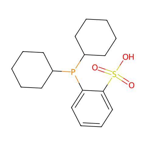 2-(二环己基膦基)苯磺酸结构图