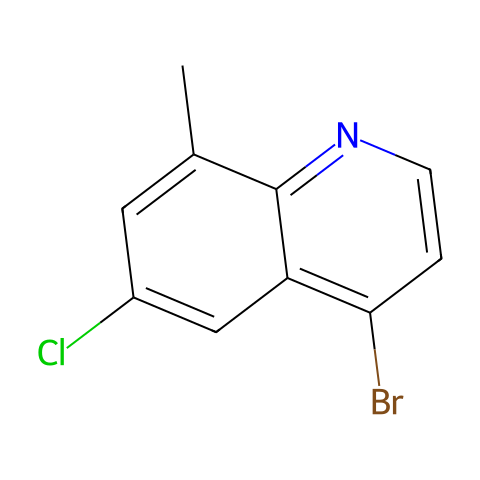 4-BROMO-6-CHLORO-8-METHYLQUINOLINE结构图