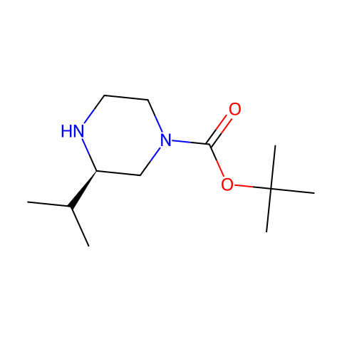 (R)-1-Boc-3-isopropyl-piperazine结构图