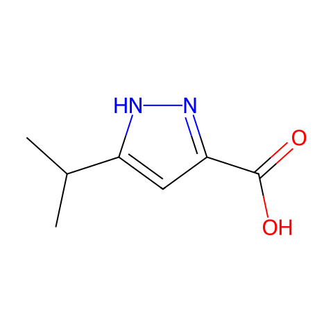 5-异丙基吡唑-3-甲酸结构图