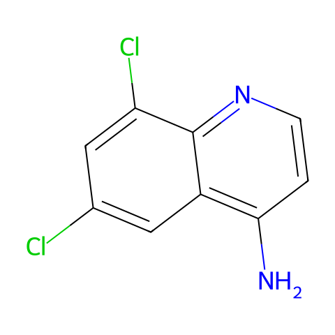 4-氨基-6,8-二氯喹啉结构图