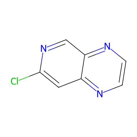 7-氯-吡啶并[3,4-B〕吡嗪结构图