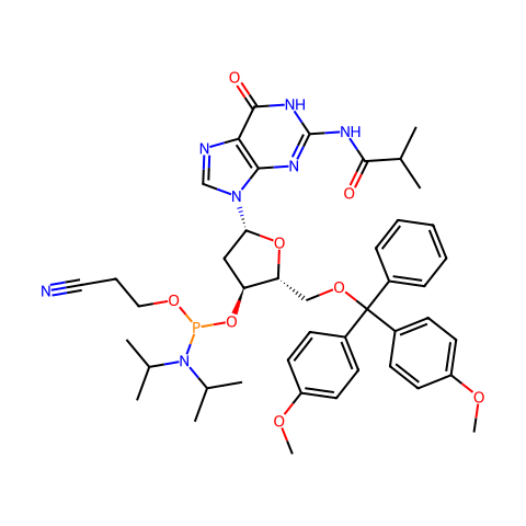 DMT-dG(Ib)亚磷酰胺结构图