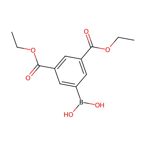 [3,5-双(乙氧基羰基)苯基]硼酸 (含不同量的酸酐)结构图