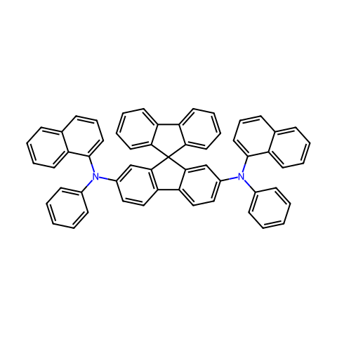 2,7-双[N-(萘基)苯氨基]-9,9'-螺二[9H-芴]结构图