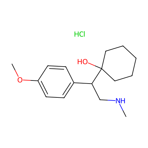1-[1-(4-Methoxyphenyl)-2-(methylamino)ethyl]cyclohexanol Hydrochloride结构图