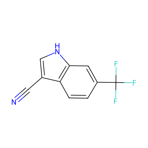 6-(trifluoromethyl)-1H-indole-3-carbonitrile结构图