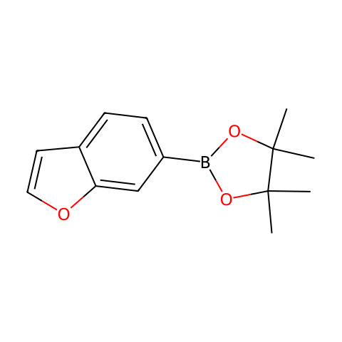 2-(BENZOFURAN-6-YL)-4,4,5,5-TETRAMETHYL-1,3,2-DIOXABOROLANE结构图
