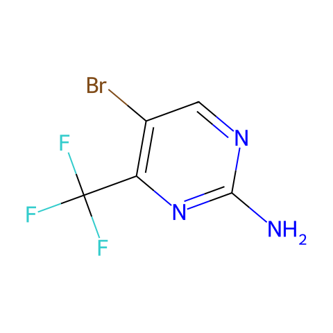 2-氨基-5-溴-4-三氟甲基嘧啶结构图