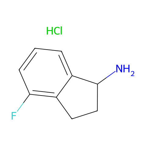 4-氟-2,3-二氢-1H-茚-1-胺盐酸盐结构图