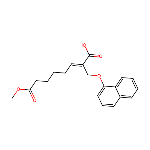 （E）-8-甲氧基-2-（（萘-1-丙氧基）甲基）-8-氧基-2-烯酸结构图