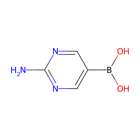 2-氨基嘧啶-5-硼酸 (含不同量的酸酐)结构图