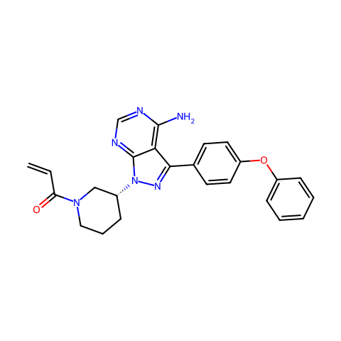 Ibrutinib (PCI-32765)结构图