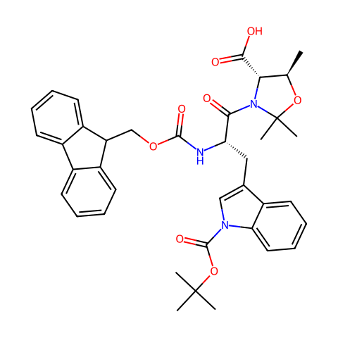 Fmoc-Trp(Boc)-Thr(Psi(Me00Me)pro)-OH结构图