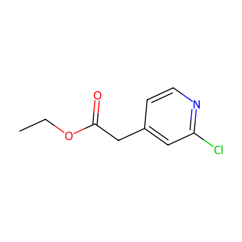 ethyl 2-(2-chloro-4-pyridyl)acetate结构图