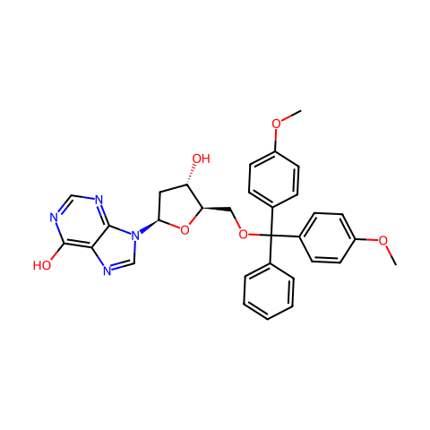 2'-脱氧-5'-O-DMT-肌苷结构图