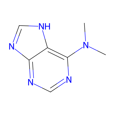 6-(二甲基氨基)嘌呤结构图