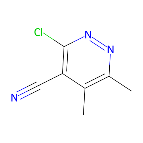 3-CHLORO-5,6-DIMETHYLPYRIDAZINE-4-CARBONITRILE结构图