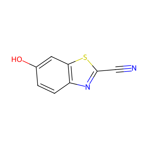 2-氰基-6-羟基苯并噻唑结构图