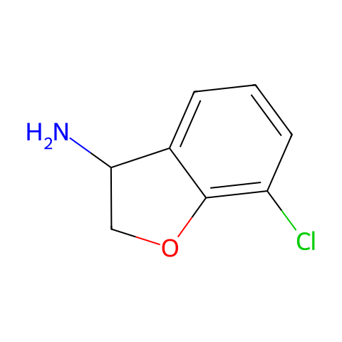 7-chloro-2,3-dihydrobenzofuran-3-amine结构图