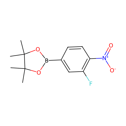 3-FLUORO-4-NITROPHENYLBORONIC ACID, PINACOL ESTER结构图